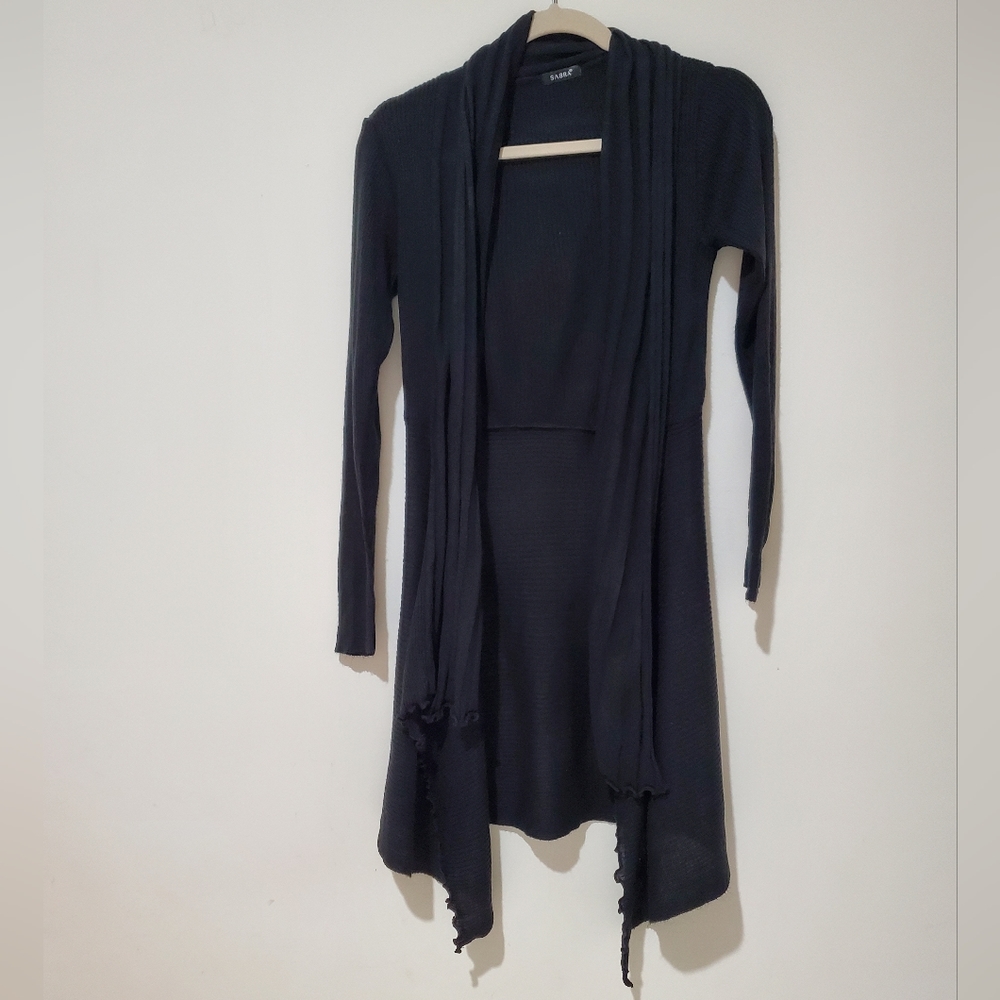 ♦️3/25♦️ Sabra Asymmetrical Black Cardigan
